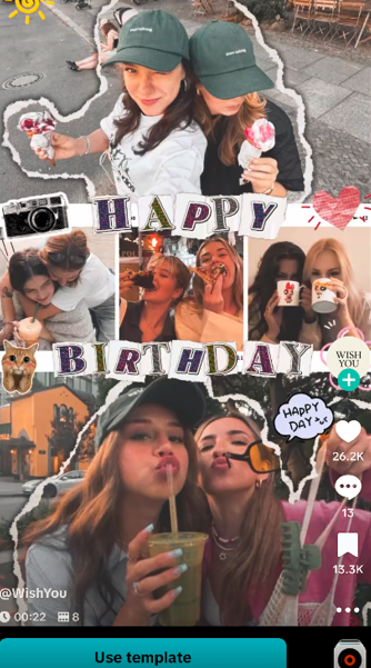 birthday capcut template