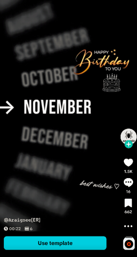 birthday trending template