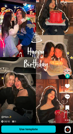 bestie birthday capcut template
