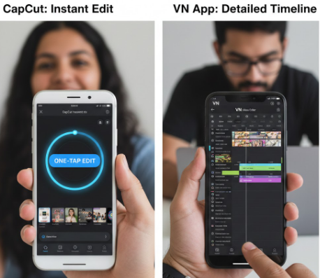 capcut vs vn editing speed
